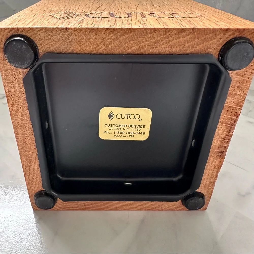 Cutco wooden utensil holder